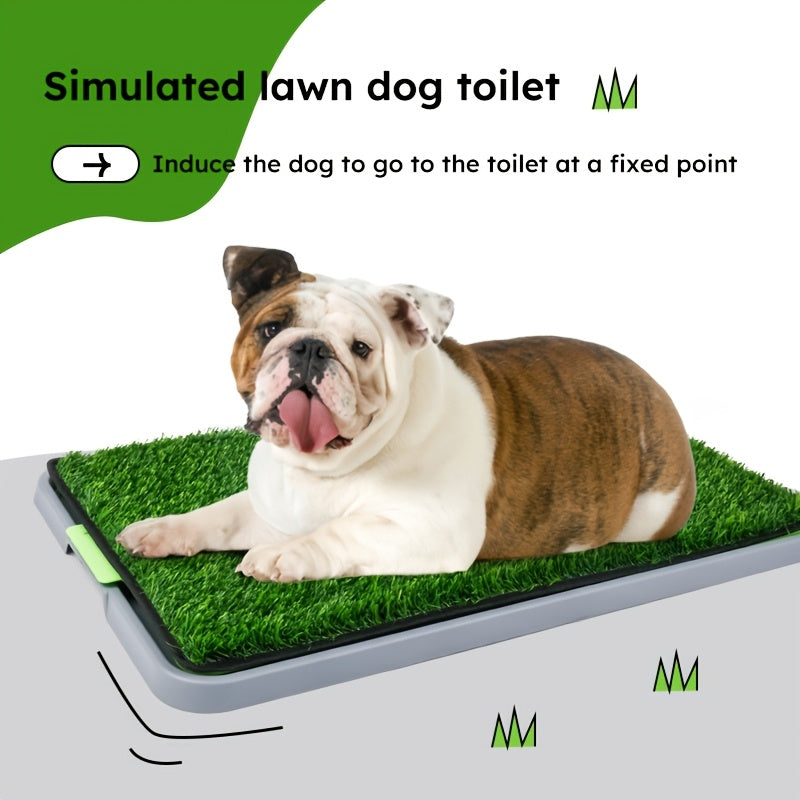 Medium to Large Artificial Grass Dog Pee Pad - Leak-Proof, Splash-Resistant Potty Training Mat with Tray Set, Super Absorbent Solution for Urine Spills - Quality Shopping Centre