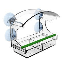 Transparent Acrylic Suction Cup Beehive Bird Feeder And Waterer