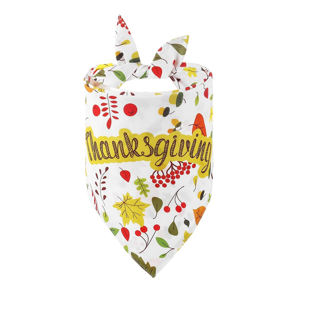 New Pet Scarf Dog Triangle Scarf Thanksgiving Pet Bandana