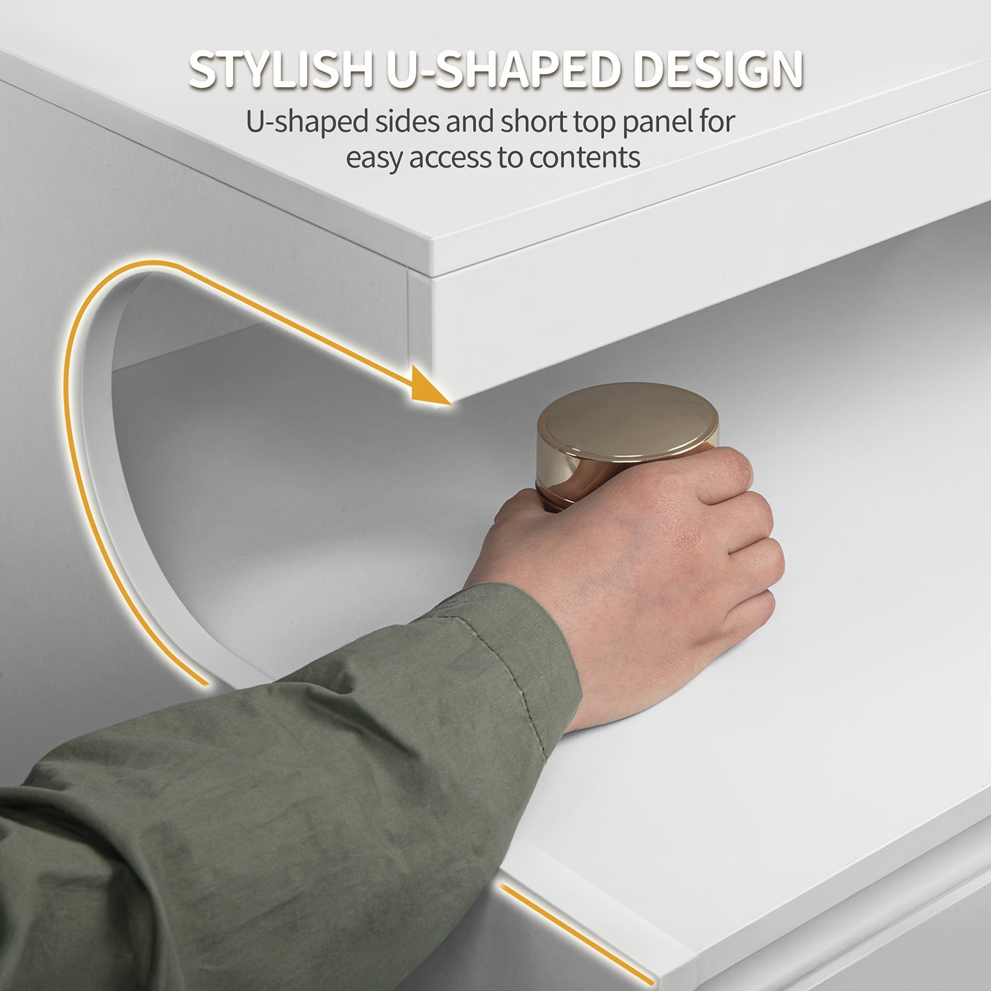 Cat Litter Box Cabinet with Shelf and Remote Controlled Light Bar - Hidden Indoor Cat House for Large Cats, 68 X 48 X 74 Cm, White - Quality Shopping Centre