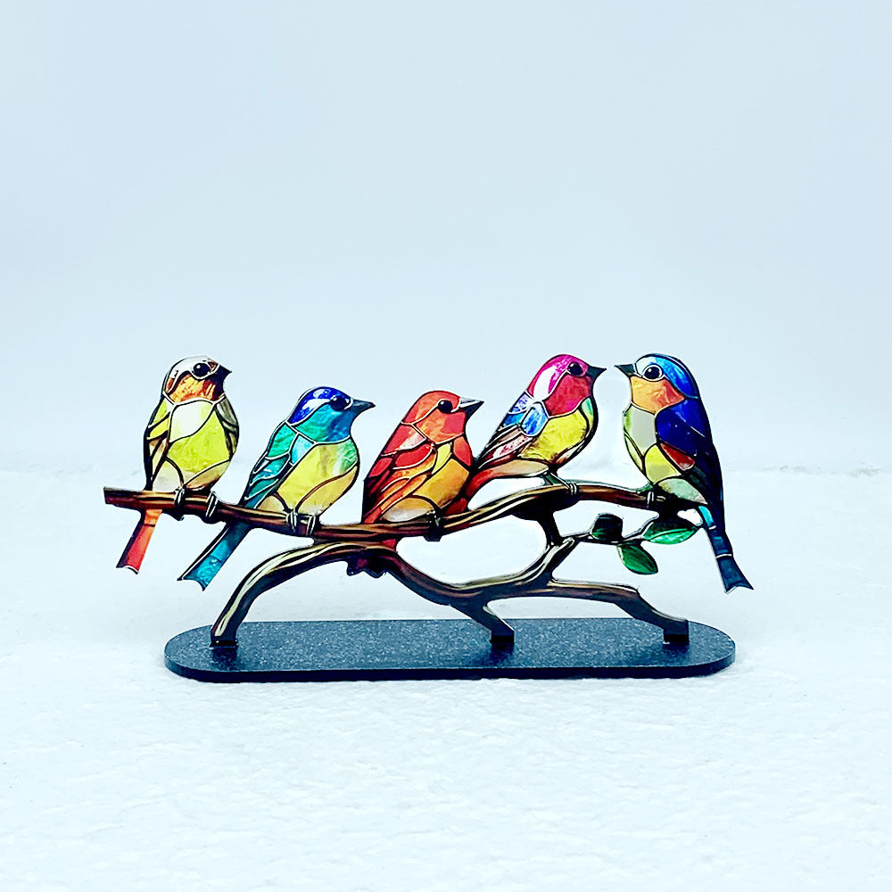 Zibi Acrylic Bird And Flowers Christmas Home Decor Ornament
