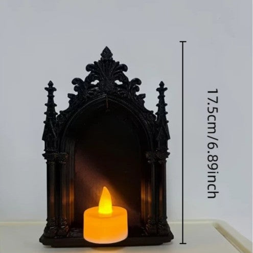 Étagère murale gothique rétro imprimée en 3D pour rangement décoratif de salon