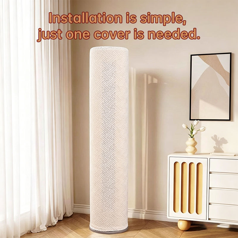 Housse de protection anti-poussière minimaliste pour climatiseur sur pied - Forme cylindrique, haute élasticité, taille universelle pour unités au sol de 3P grande taille