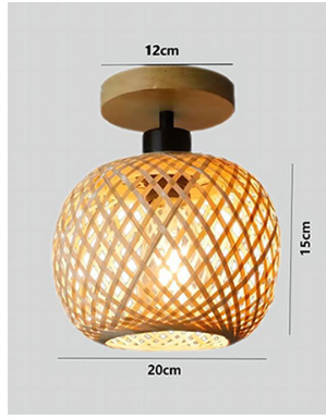 Ingezette bamboe geweven wandlamp, houten kunst theesalon, verlichting voor vakantiewoningen, Japanse rotan geweven retro creatieve wabi-sabi stijl