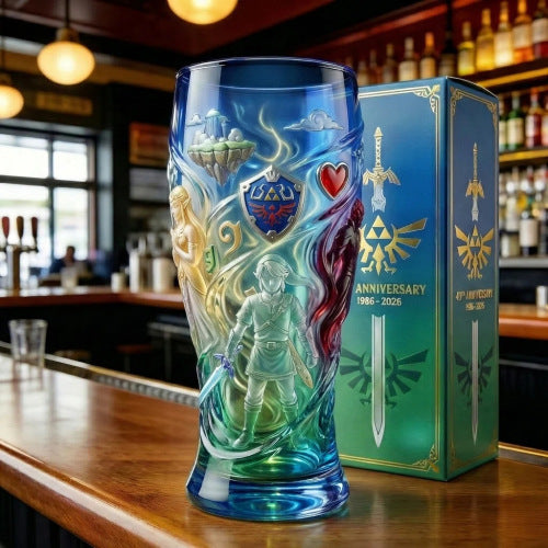 Gekleurde glazen bierfles