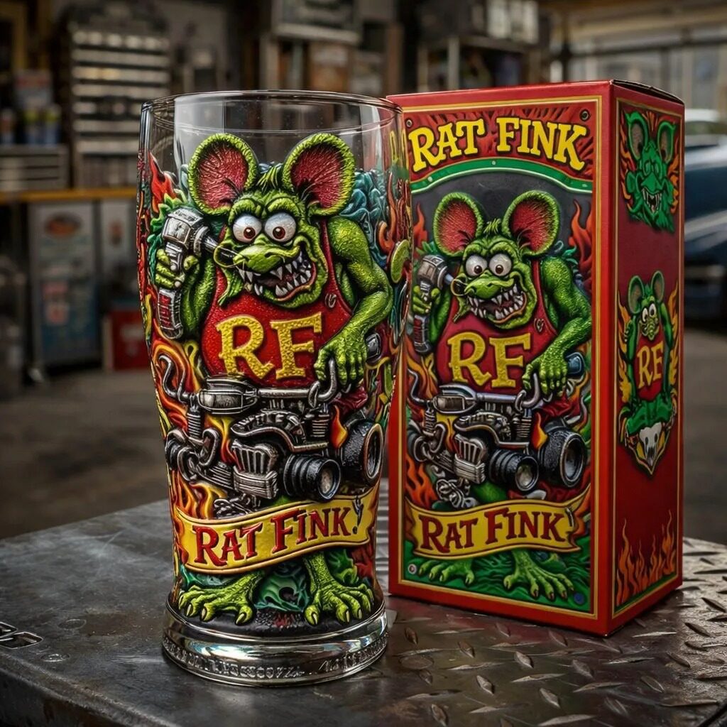 Gekleurde glazen bierfles