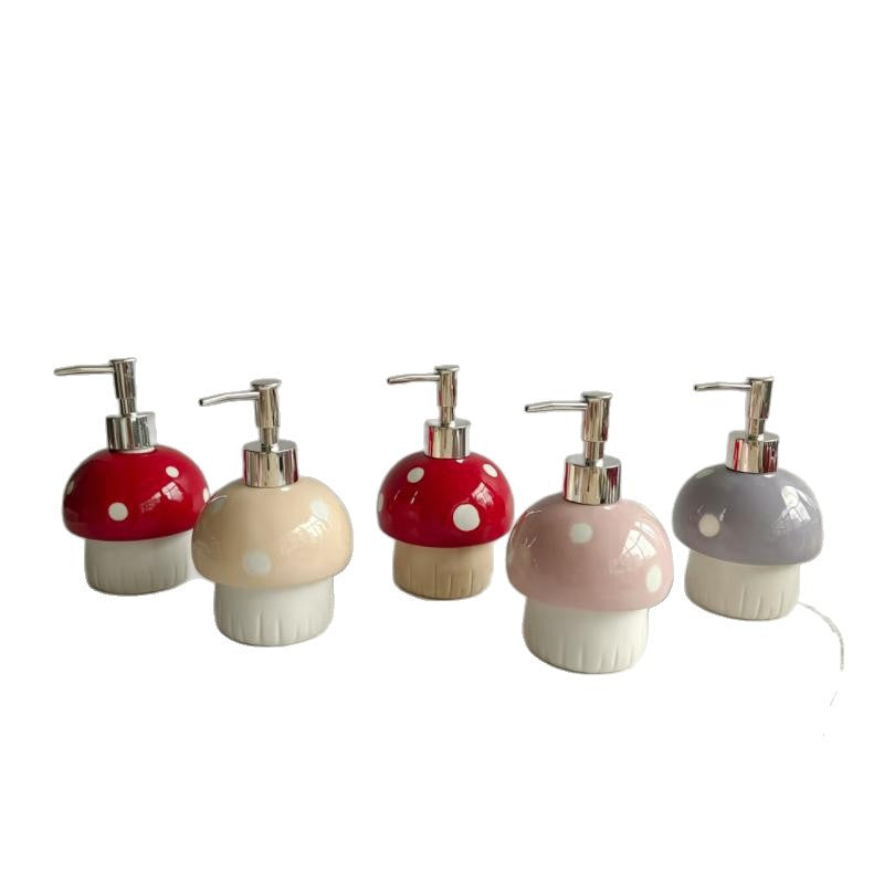 Paddenstoel keramische zeepdispenser