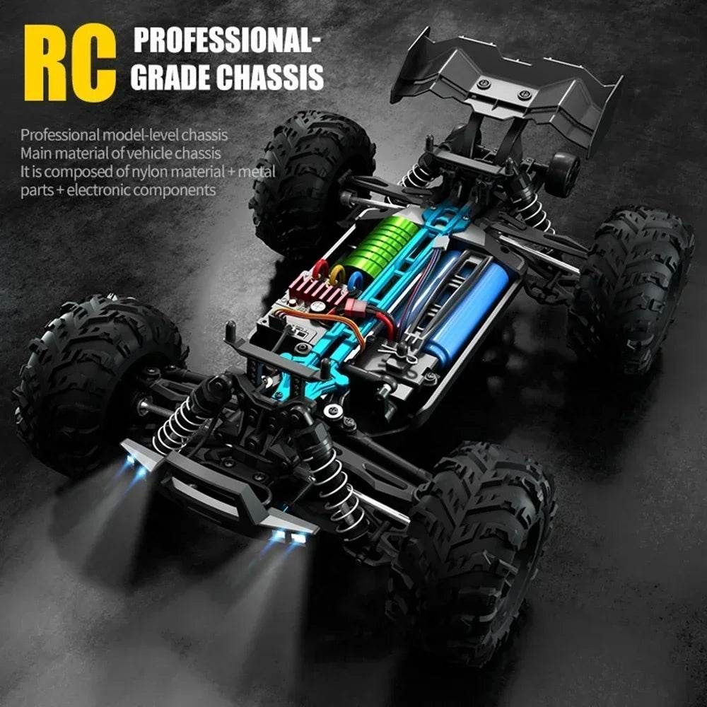 1:16 70KM/H 4WD RC Car With Led Lights 2.4G Radio High Speed Brushless Motor Remote Control Off-Road Cars for Children toys - Quality Shopping Centre