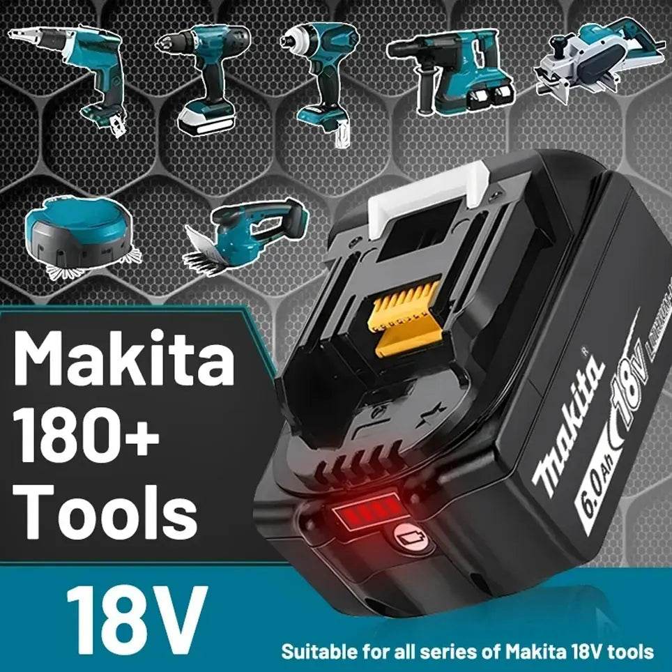 100%Original Makita 18V Rechargeable Power Tool Battery, Replaceable LED Lithium-ion, 6.0 Ah 18V LXT BL1860B BL1860BL1850 BL1830 - Quality Shopping Centre