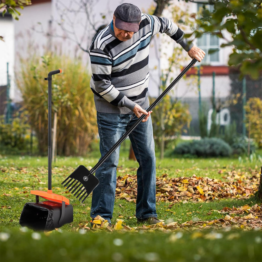 Lightweight Portable Dog Poop Picker with Trash Can Rake & Waste Holder - Heavy-Duty Waste Scooper for Easy Cleanup on Lawn, Grass, Dirt & Gravel - Quality Shopping Centre