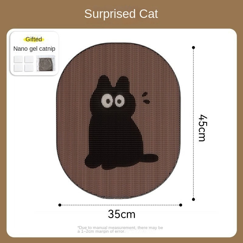 Cat Scratcher Wall Mount Durable Non-Shedding Anti-Scratch Sofa Protector Vertical Adhesive Corrugated Paper Cat Toy