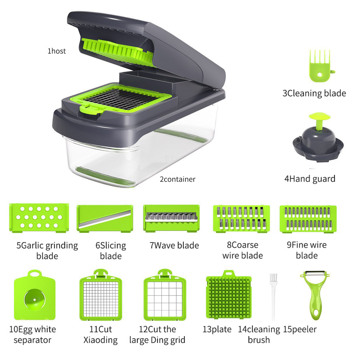 Home multifunctional vegetable slicer 15 in one potato slicer