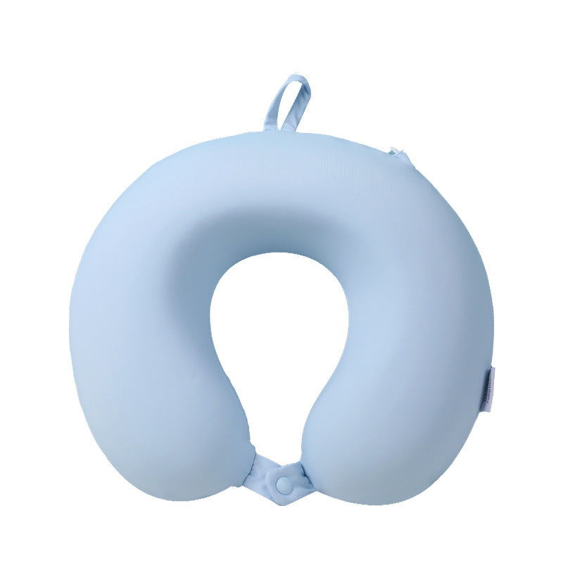 Oreiller de voyage en forme de U, oreiller cervical portable en mousse à mémoire de forme, oreiller de sieste pour étudiant, oreiller d'avion