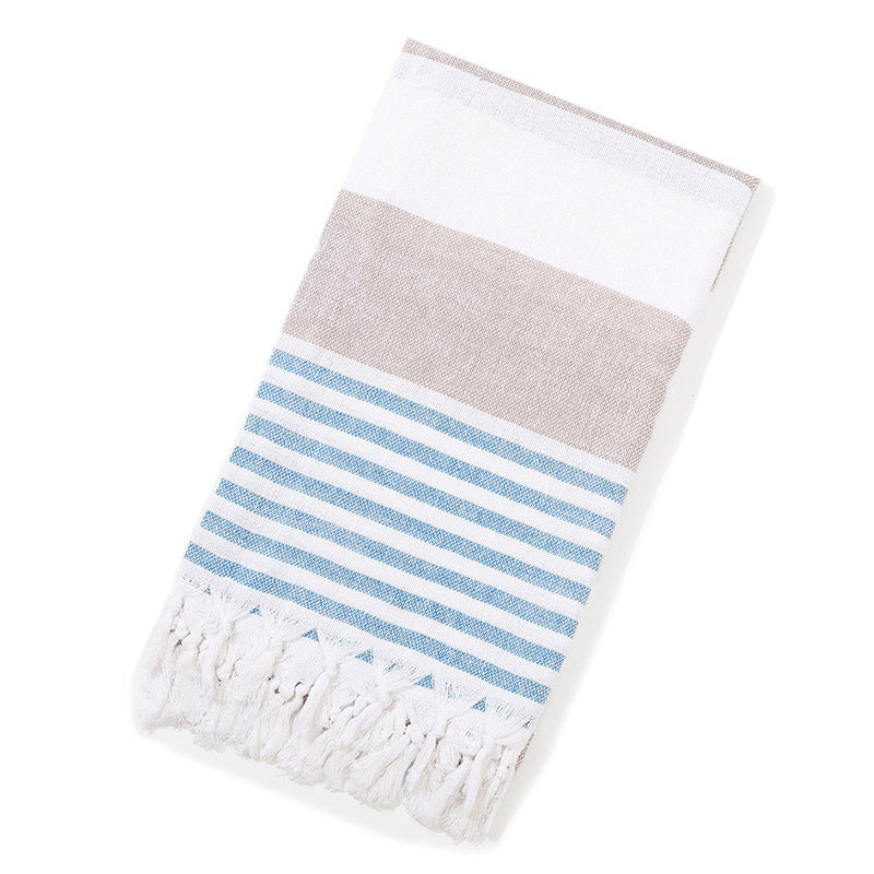 Serviette de plage turque rayée à franges, séchage rapide, grande taille, en coton, styles variés, vente en gros