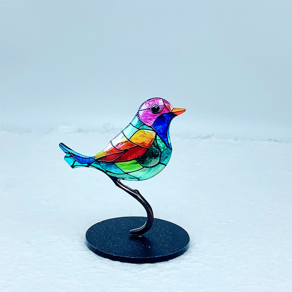 Zibi Acrylic Bird And Flowers Christmas Home Decor Ornament
