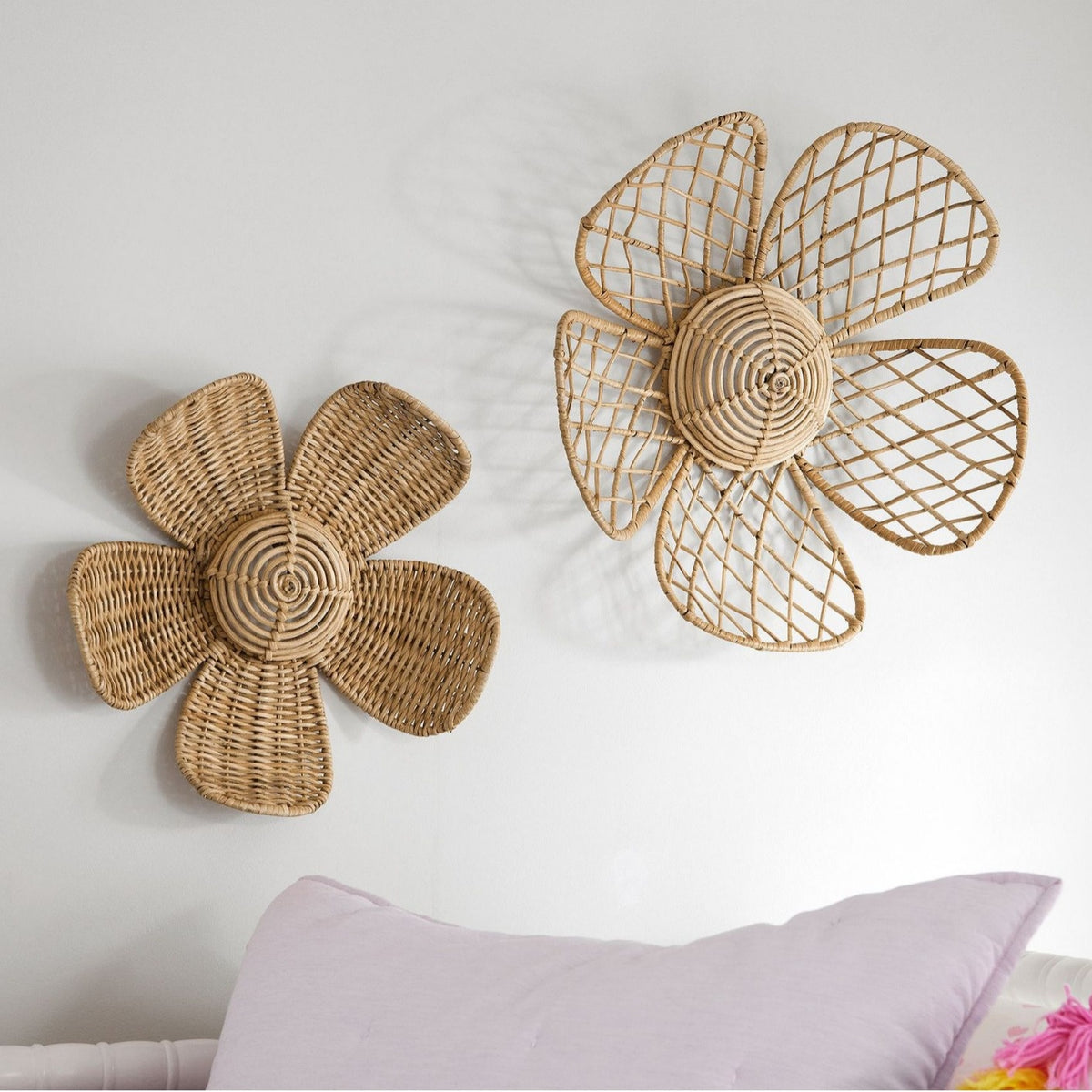 Nordic Flower INS Wanddecoratie, Geweven Wandkleed, Creatieve Woondecoratie voor de Woonkamer en als Achtergrond voor Fotografie