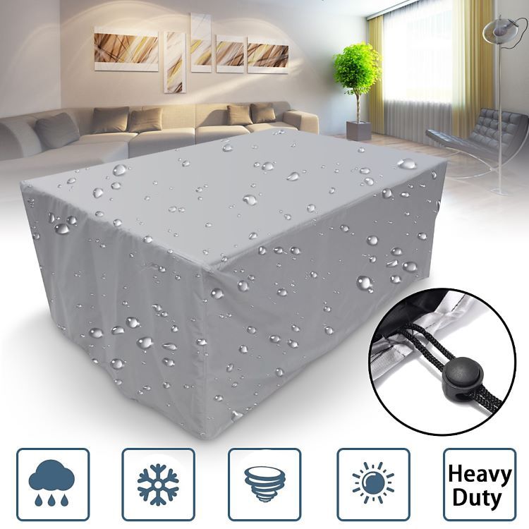 Dust Cover for Outdoor Furniture Waterproof and UV-Resistant Garden Patio Table and Chair Cover 210D Oxford Fabric