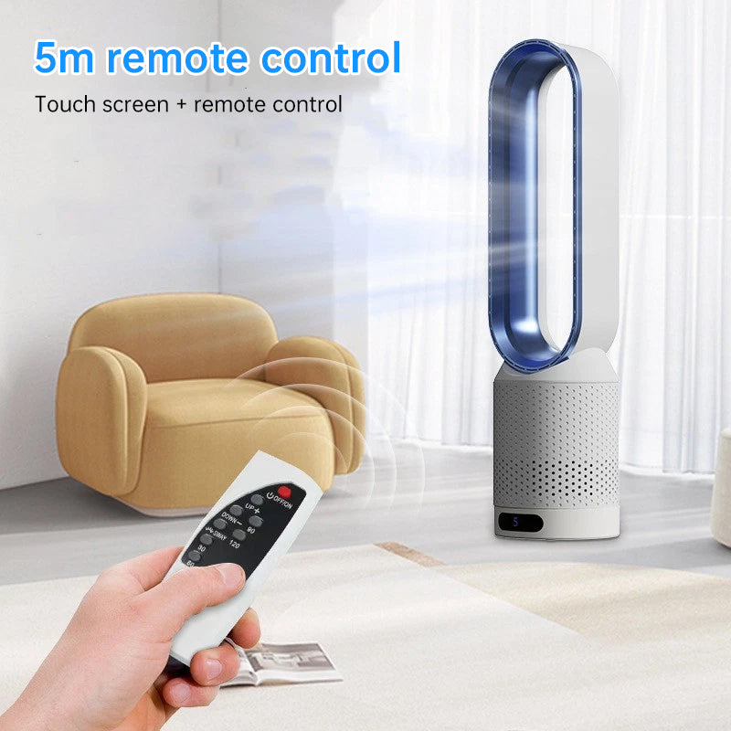 2026 Nouveau ventilateur tour sans pales avec purificateur d'air – Ventilateur ultra-silencieux sur pied et de table pour chambre, maison, bureau