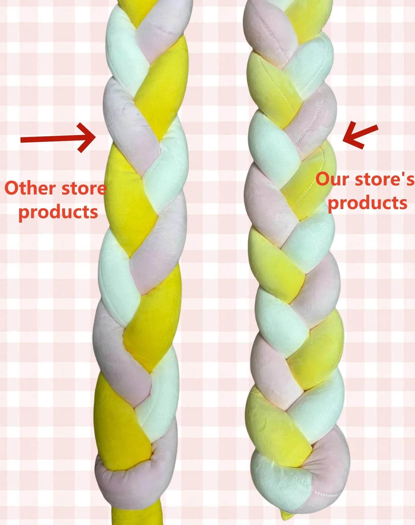 1M/2M/3M/4M Knot Braid Bumper Infant Cradle Cot Protector Plush Pillow Cushion Crib Anti-collision Room Decor Baby Bed Bumper - Quality Shopping Centre