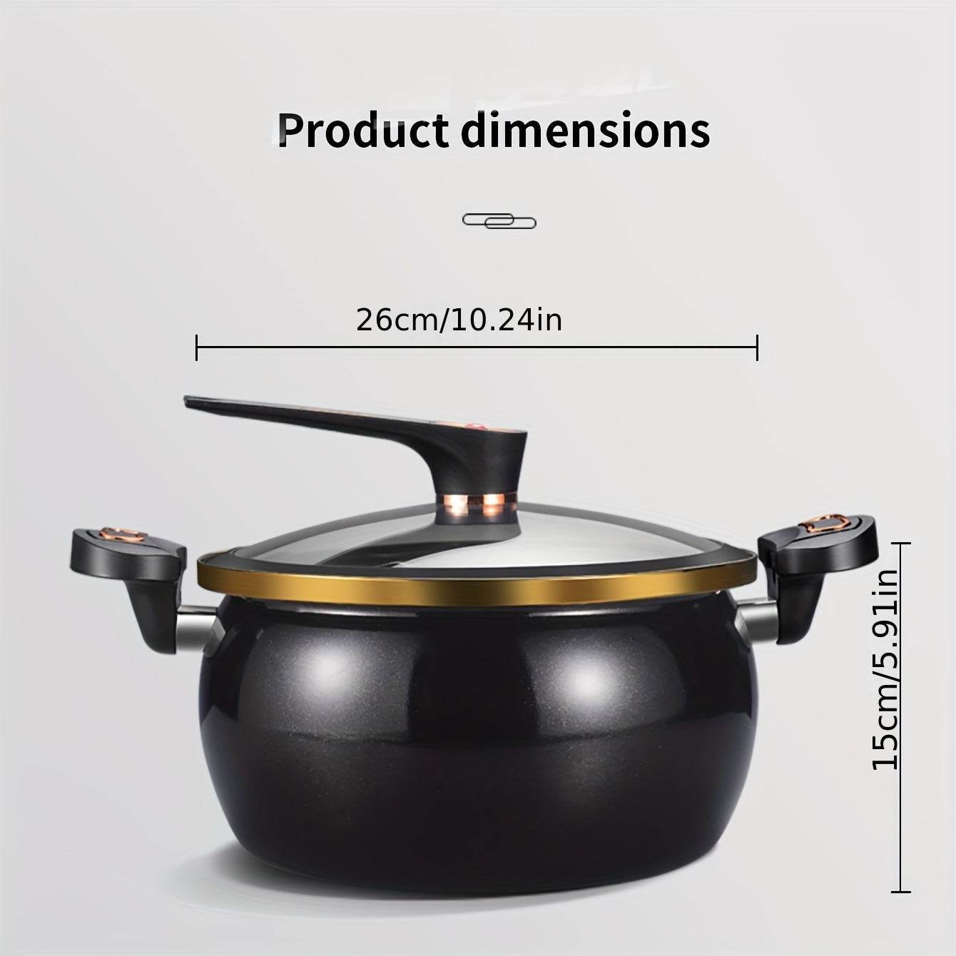 1pc Fat and Chubby Multifunctional Soup Pot for Home Use, 7L Large Capacity, 26cm, Non-stick Pot, Suitable for Induction Cooker and Gas - Quality Shopping Centre