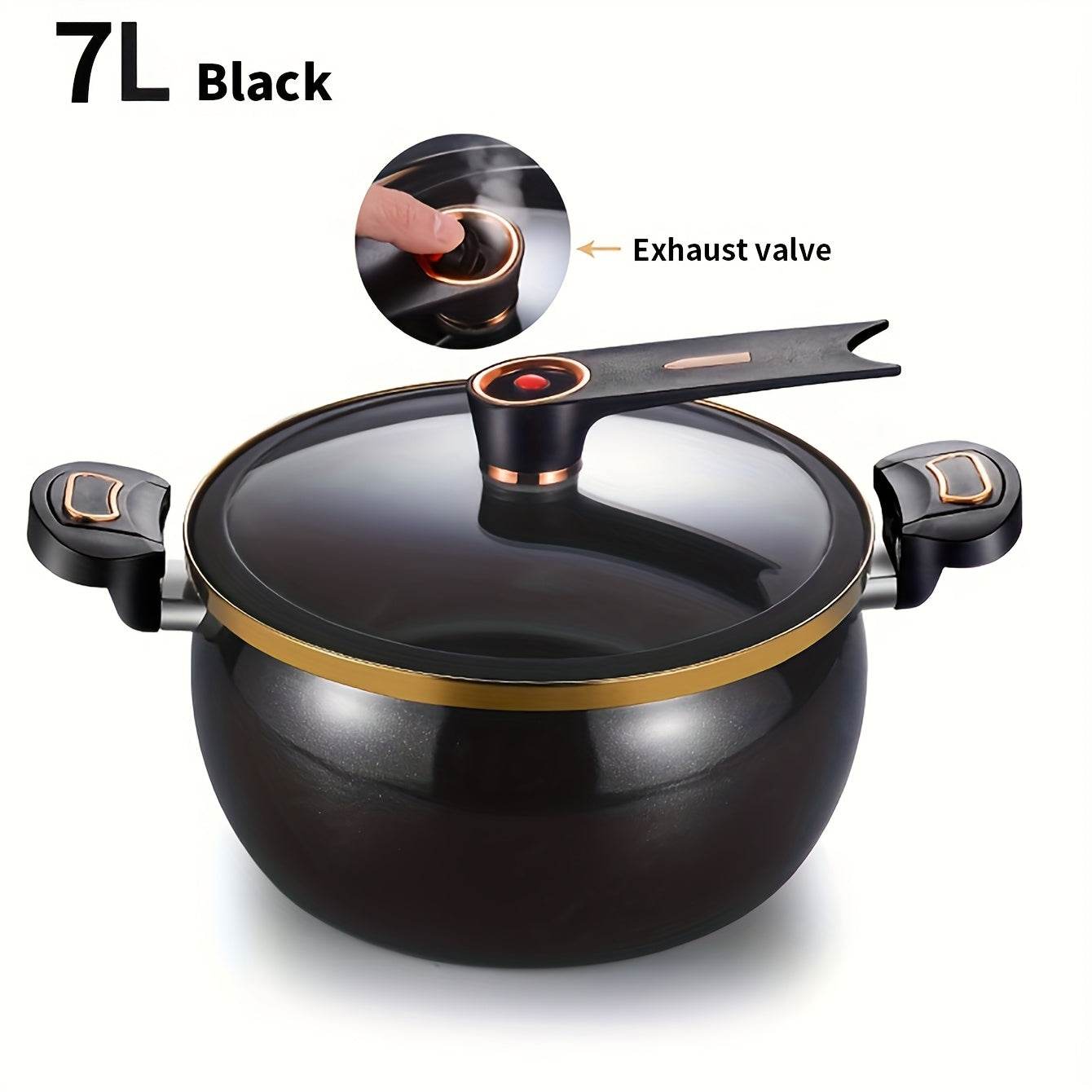 1pc Fat and Chubby Multifunctional Soup Pot for Home Use, 7L Large Capacity, 26cm, Non-stick Pot, Suitable for Induction Cooker and Gas - Quality Shopping Centre