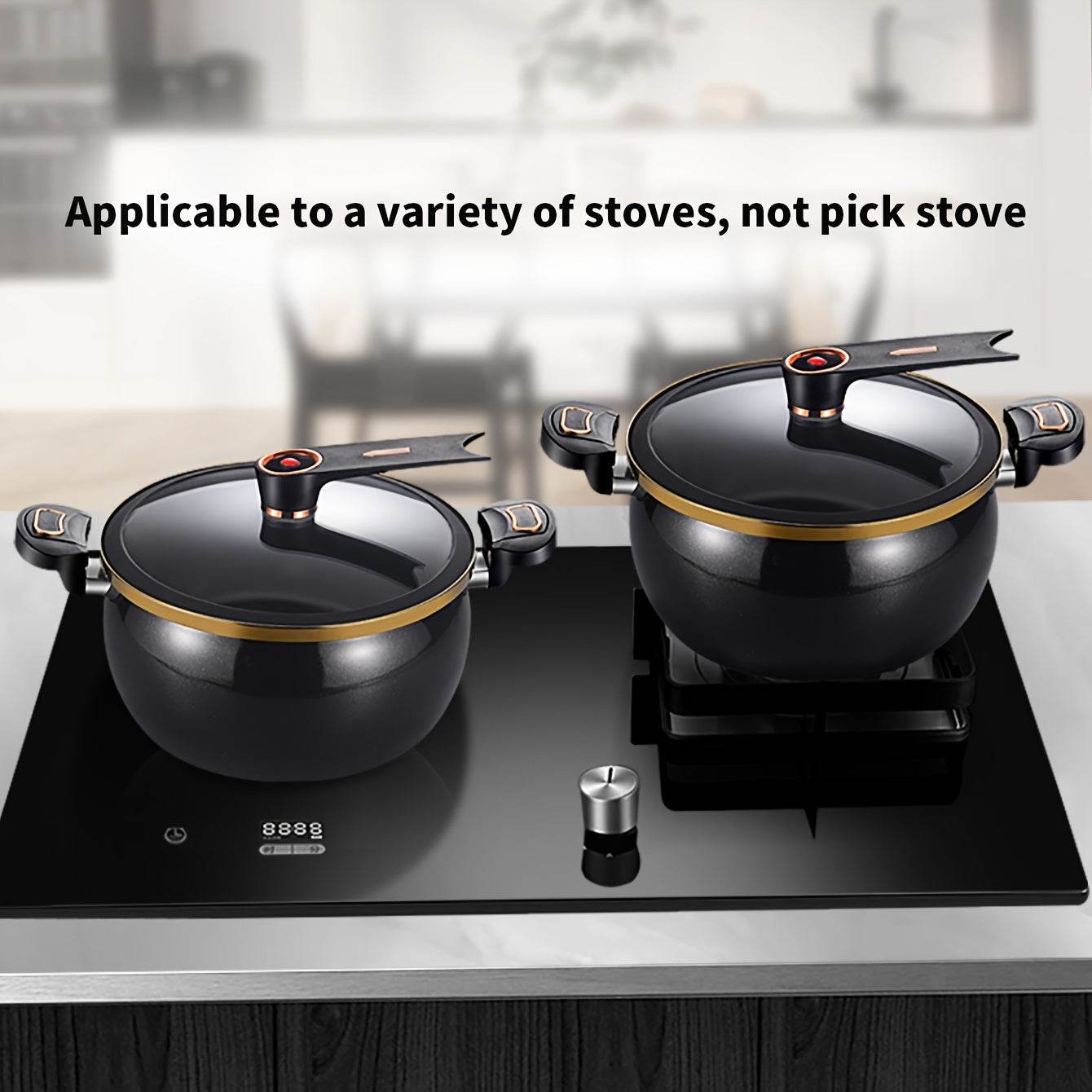 1pc Fat and Chubby Multifunctional Soup Pot for Home Use, 7L Large Capacity, 26cm, Non-stick Pot, Suitable for Induction Cooker and Gas - Quality Shopping Centre
