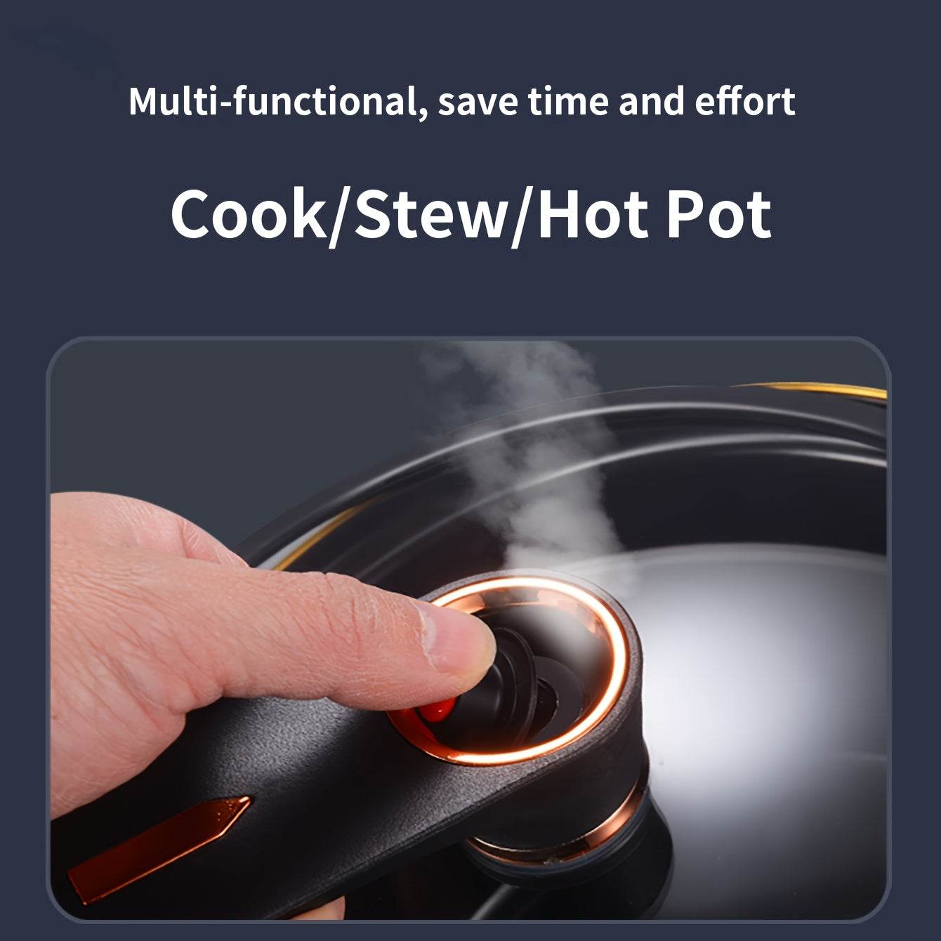 1pc Fat and Chubby Multifunctional Soup Pot for Home Use, 7L Large Capacity, 26cm, Non-stick Pot, Suitable for Induction Cooker and Gas - Quality Shopping Centre