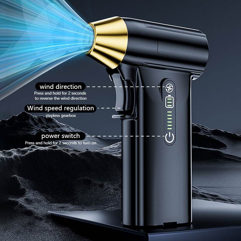 1pc Portable Turbine Violent Fan-130000 RPM, Handheld Super Powerful Snow Remover, BBQ Charcoal Starter, Suitable for Keyboard, Chassis, Outdoor, Car Interior - Quality Shopping Centre
