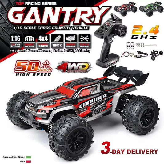 2024 New 1:16 Scale Large RC Cars 50km/h High Speed RC Cars Toys for Boys Remote Control Car 2.4G 4WD Off Road Monster Truck - Quality Shopping Centre