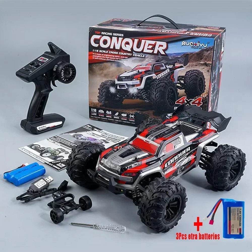 2024 New 1:16 Scale Large RC Cars 50km/h High Speed RC Cars Toys for Boys Remote Control Car 2.4G 4WD Off Road Monster Truck - Quality Shopping Centre