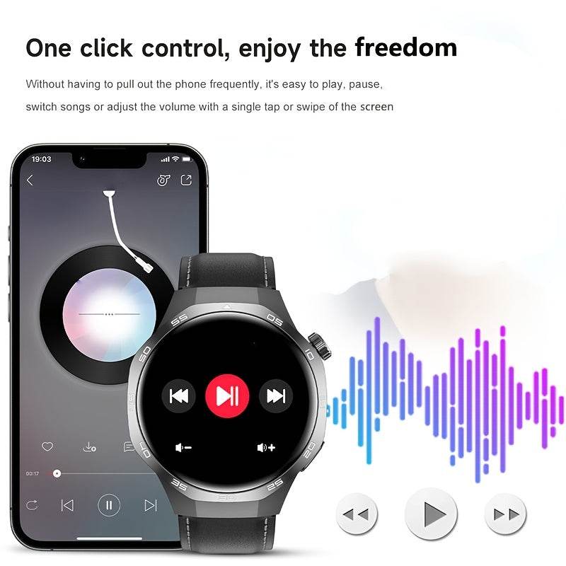 2025 New GPS Motion Trajectory Smart Watch for Men Watch 5 Max, 360*360 HD Screen AI Voice Wireless Call NFC Smartwatch, 100+ Sports Modes, Outdoor Sports Men'S Smart Watch, Compass Fitness Tracker Watch for Men New Year, Fat - Quality Shopping Centre