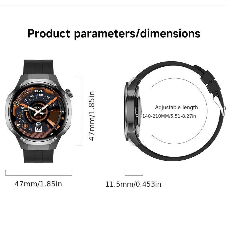 2025 New GPS Motion Trajectory Smart Watch for Men Watch 5 Max, 360*360 HD Screen AI Voice Wireless Call NFC Smartwatch, 100+ Sports Modes, Outdoor Sports Men'S Smart Watch, Compass Fitness Tracker Watch for Men New Year, Fat - Quality Shopping Centre