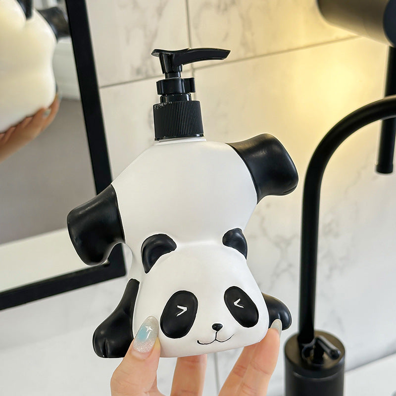 Panda drainage zeepbakje creatieve zeephouder voor badkamer en toilet, zeepbakje met afvoer, decoratief woonaccessoire