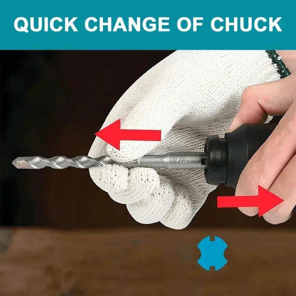 20MM Brushless Cordless Rotary Hammer 2-Mode Electric Hammer Drill Home Repair Power Tool For Makita 18V Battery(No Battery) - Quality Shopping Centre