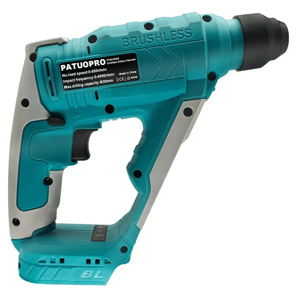 20MM Brushless Cordless Rotary Hammer 2-Mode Electric Hammer Drill Home Repair Power Tool For Makita 18V Battery(No Battery) - Quality Shopping Centre