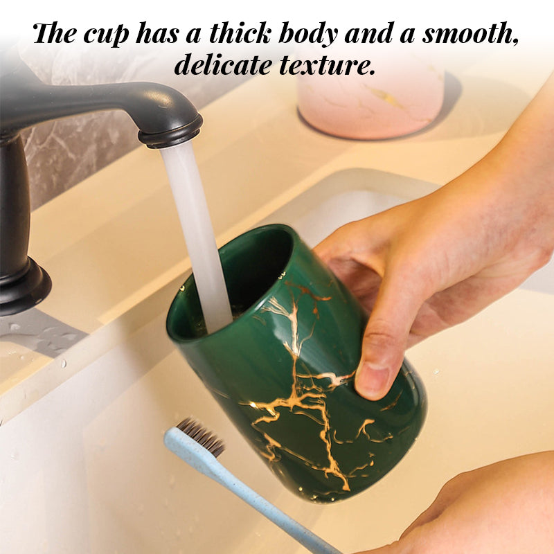 Ensemble de tasses en céramique pour couple de luxe – Gobelets de salle de bain haut de gamme