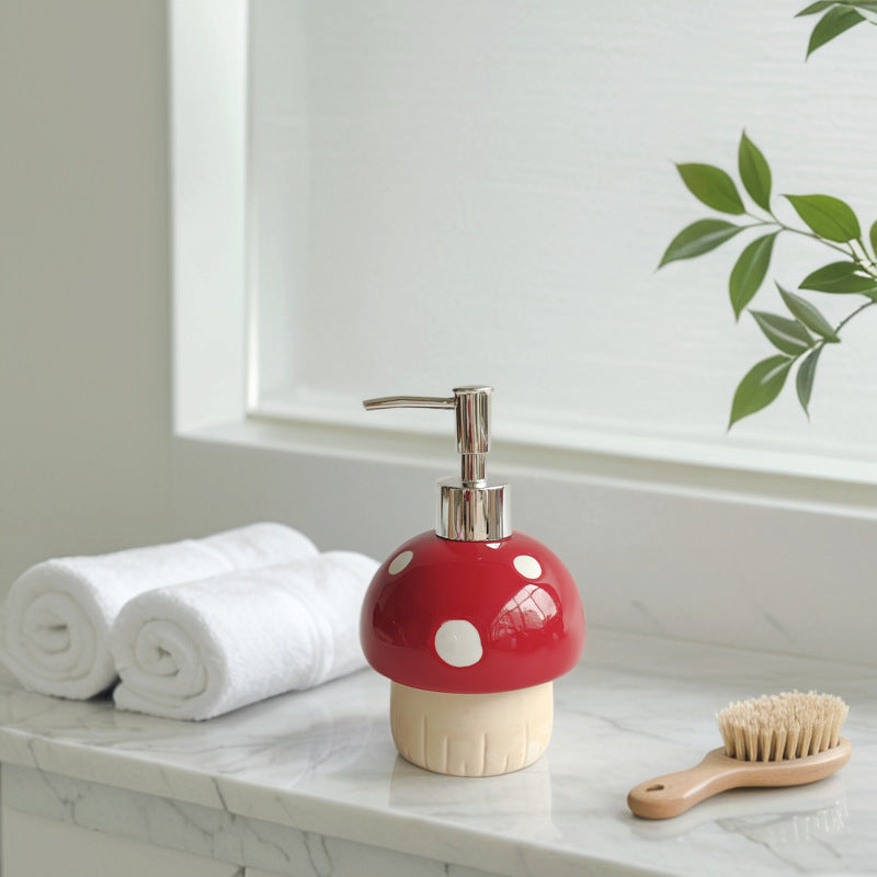 Paddenstoel keramische zeepdispenser