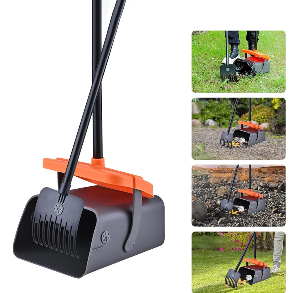 Lightweight Portable Dog Poop Picker with Trash Can Rake & Waste Holder - Heavy-Duty Waste Scooper for Easy Cleanup on Lawn, Grass, Dirt & Gravel - Quality Shopping Centre