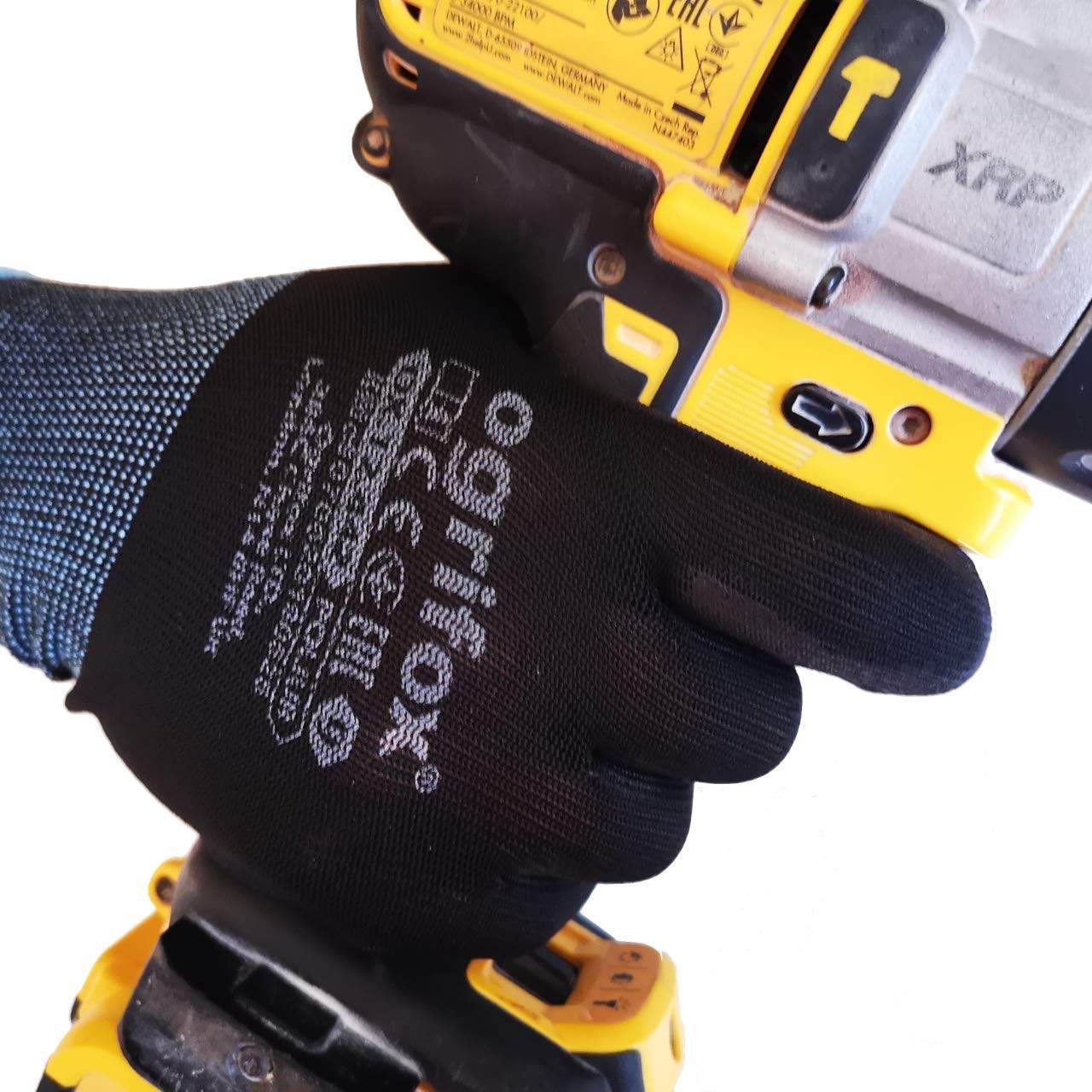 24 paires de gants de travail Ogrifox enduits et porte-gant avec clip pour gants - Quality Shopping Centre
