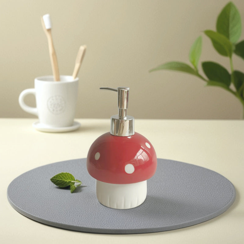 Paddenstoel keramische zeepdispenser