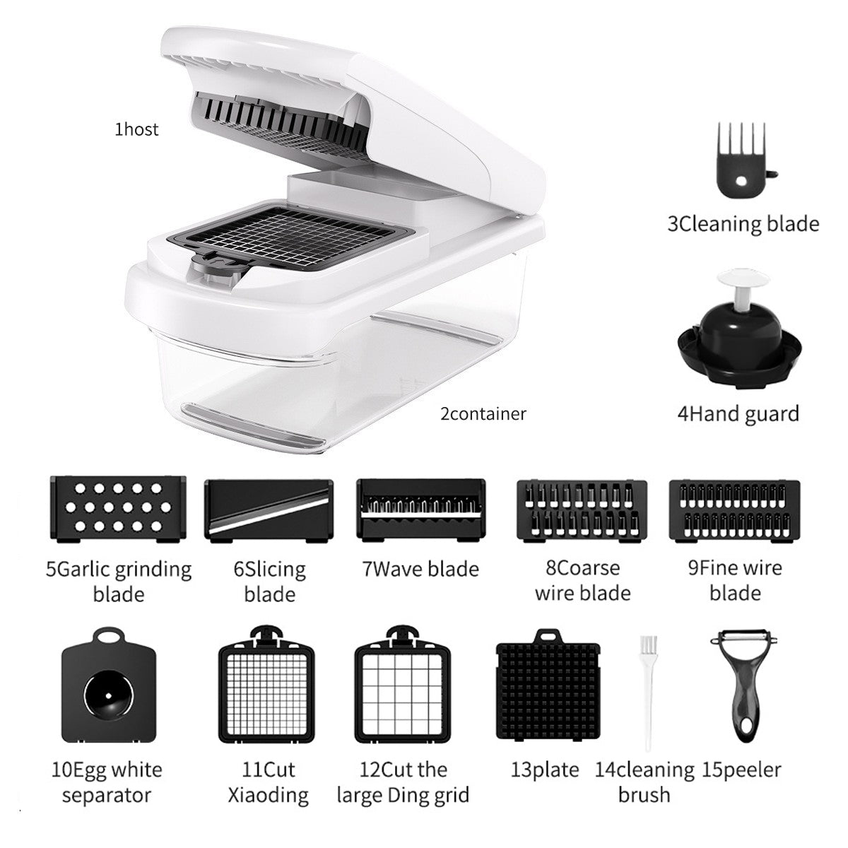 Home multifunctional vegetable slicer 15 in one potato slicer