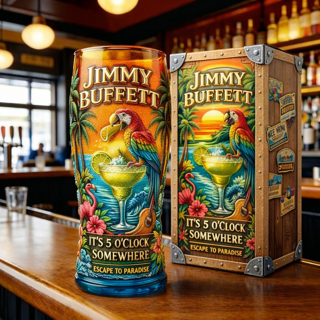 Gekleurde glazen bierfles