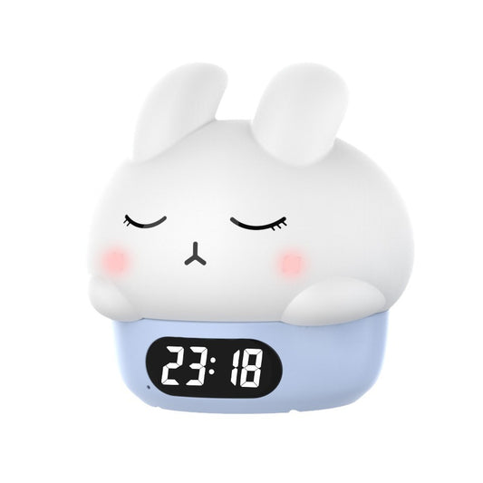 Cute Bunny Glow In The Dark Digital Alarm Clock Night Light