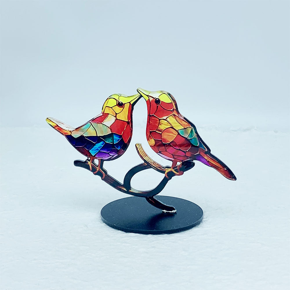 Zibi Acrylic Bird And Flowers Christmas Home Decor Ornament
