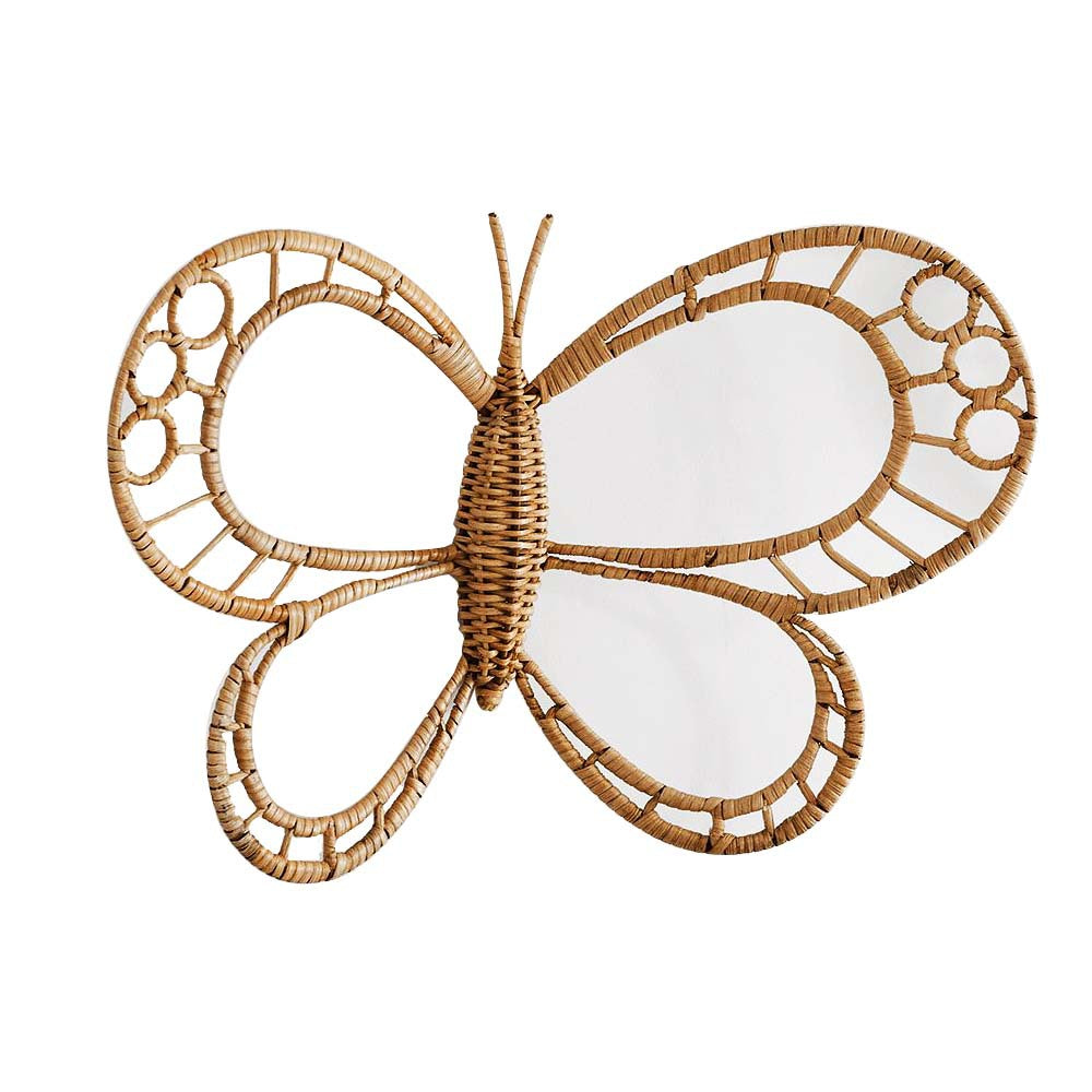 Scandinavische stijl geweven decoratieve grasvlinder wandhanger voor thuis, hotel, fotorekwisieten en interieurdecoratie