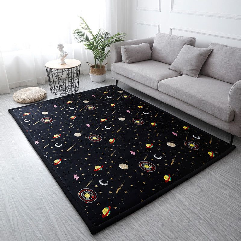 Dik kindertapijt van koraalfleece, tatami-mat voor slaapkamer en woonkamer, kruipmat voor baby's, kussen voor in de vensterbank