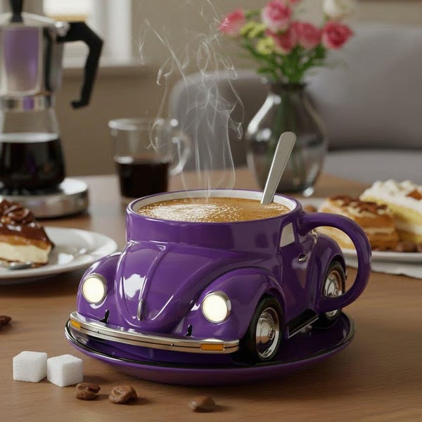 Creative Beetle Mug with 304 Stainless Steel Inner Core and Resin Craft, Beetle Design Coffee Mug