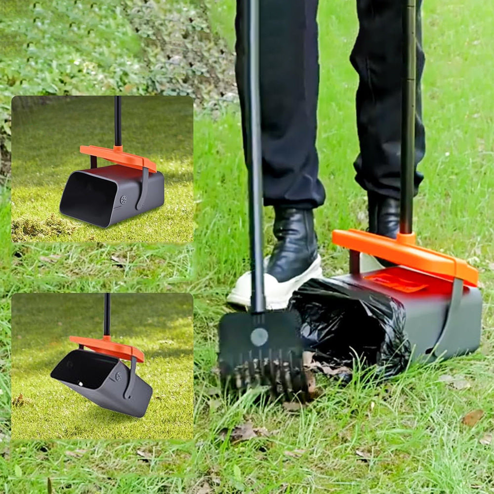 Lightweight Portable Dog Poop Picker with Trash Can Rake & Waste Holder - Heavy-Duty Waste Scooper for Easy Cleanup on Lawn, Grass, Dirt & Gravel - Quality Shopping Centre