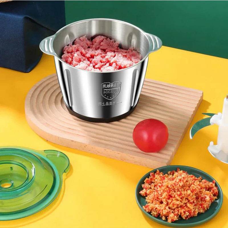 2L/5L Electric Meat Grinder Food Processor Chopper Stainless Steel Kitchen light Machine Chopper Slicer Machine Home Grinder - Quality Shopping Centre
