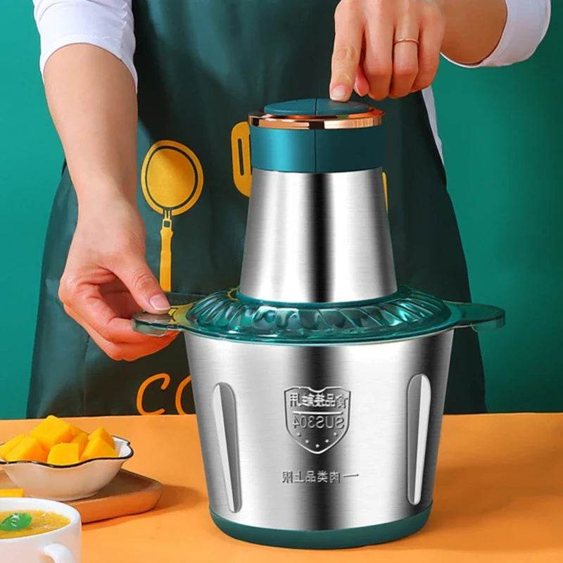2L/5L Electric Meat Grinder Food Processor Chopper Stainless Steel Kitchen light Machine Chopper Slicer Machine Home Grinder - Quality Shopping Centre